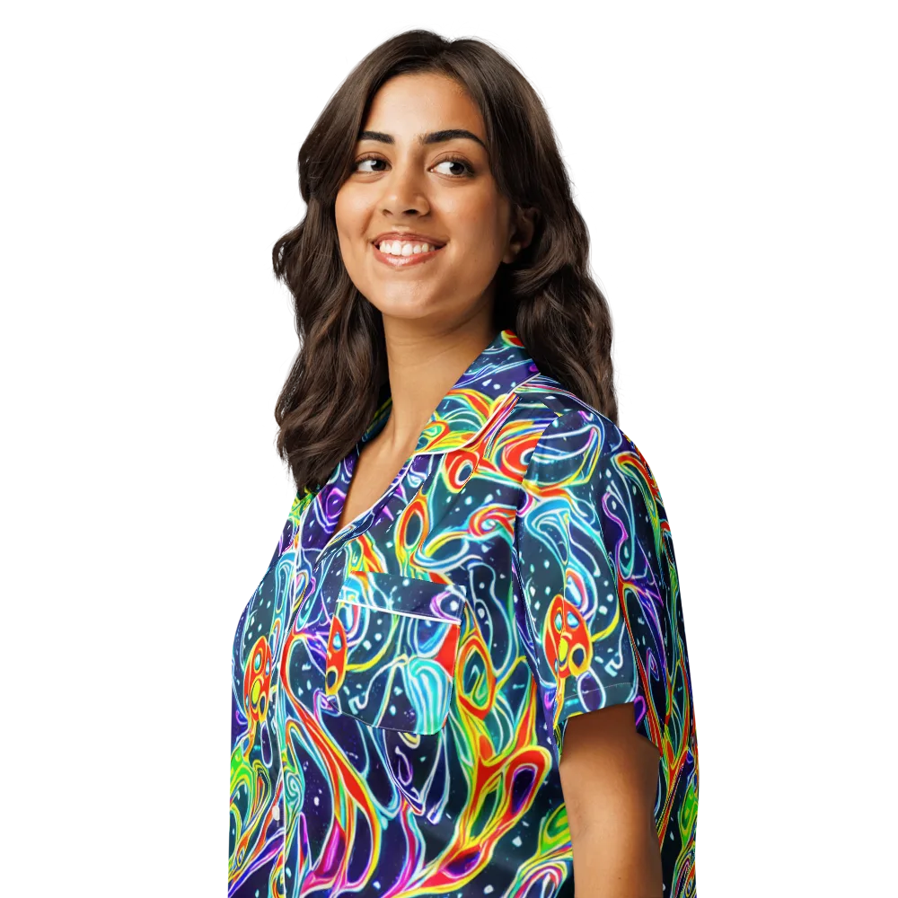 The Neon Unknown on Women's Short Sleeve Pajama Top — Left Front
