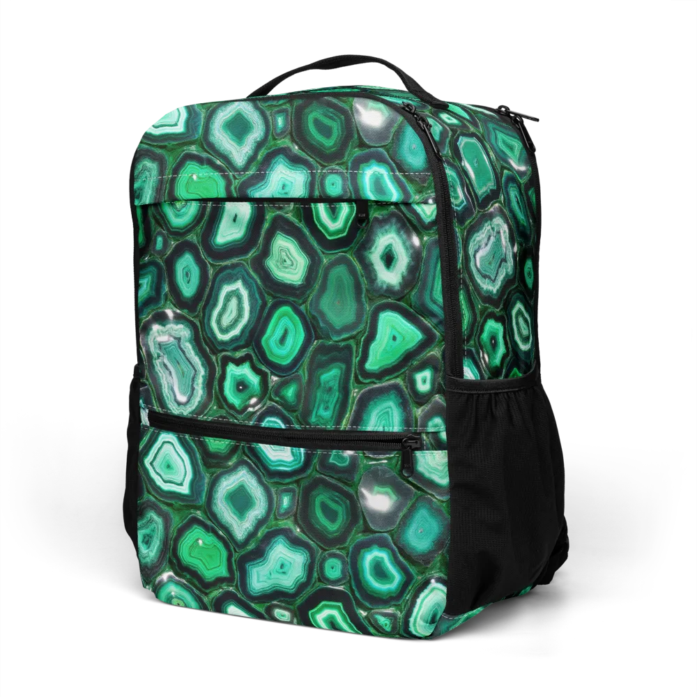 Emerald Geode on Utility Backpack — Left Front