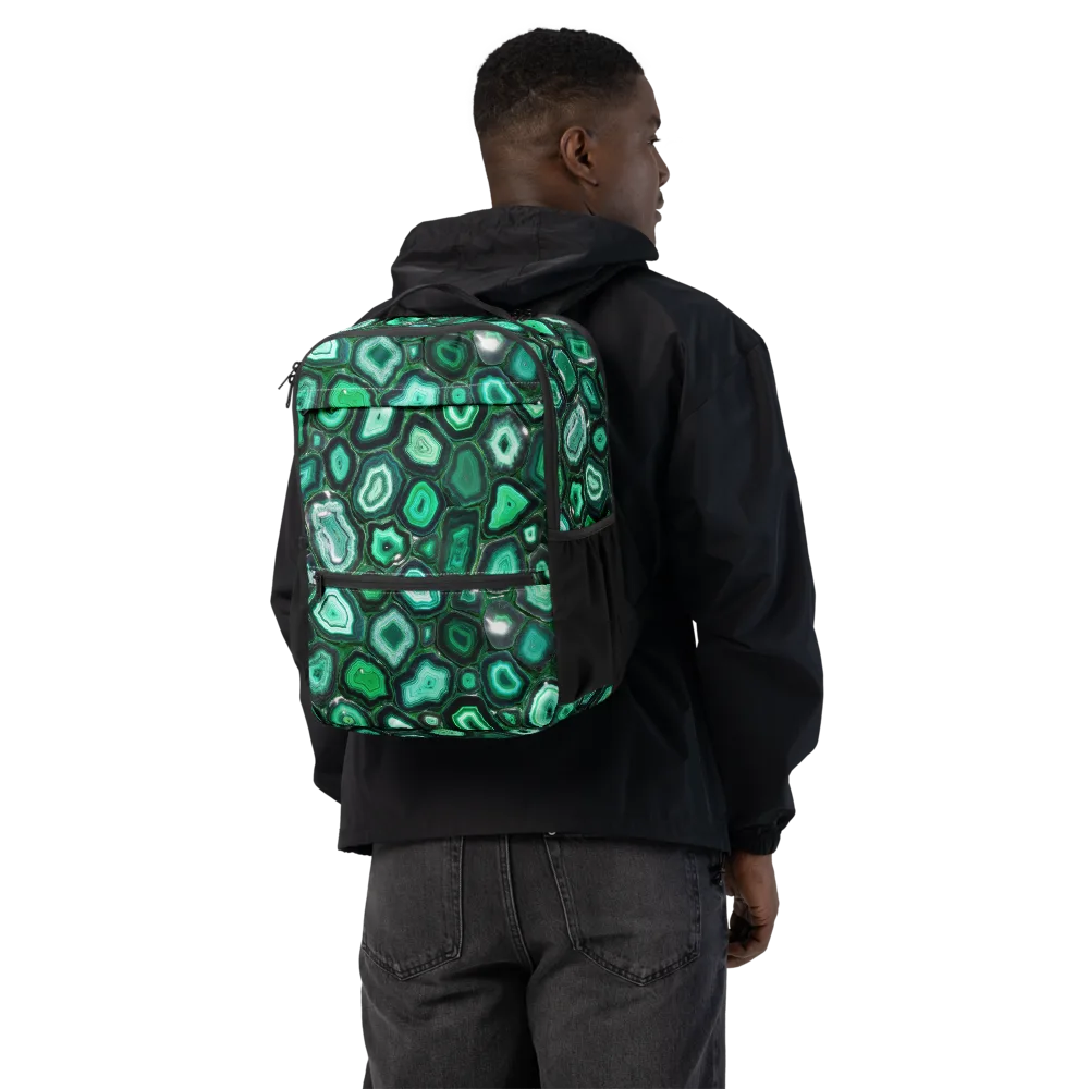 Emerald Geode on Utility Backpack — Back