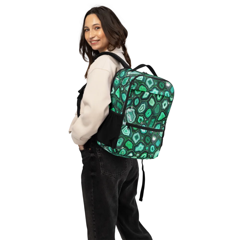 Emerald Geode on Utility Backpack — Back