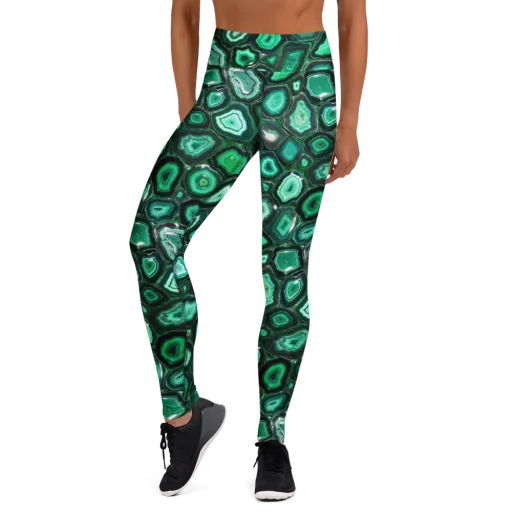 Emerald Geode on a Yoga Leggings