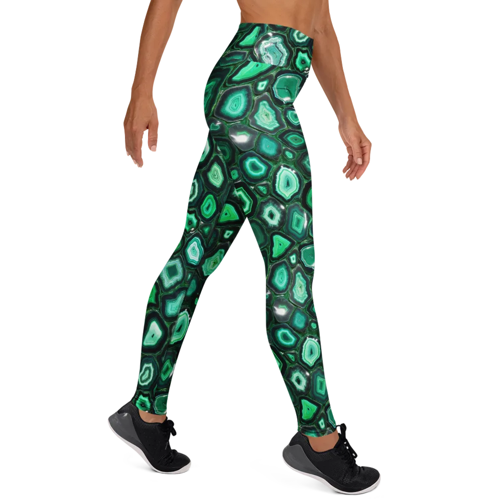 Emerald Geode on Yoga Leggings — Right