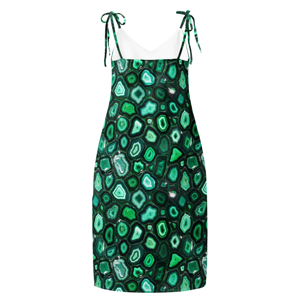 Emerald Geode on Slip Dress — Back