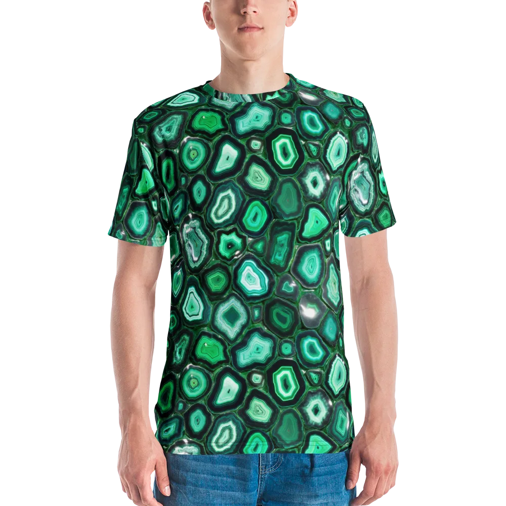 Emerald Geode on Men's Crew Neck T-Shirt — Front