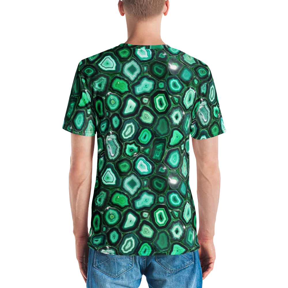 Emerald Geode on Men's Crew Neck T-Shirt — Back