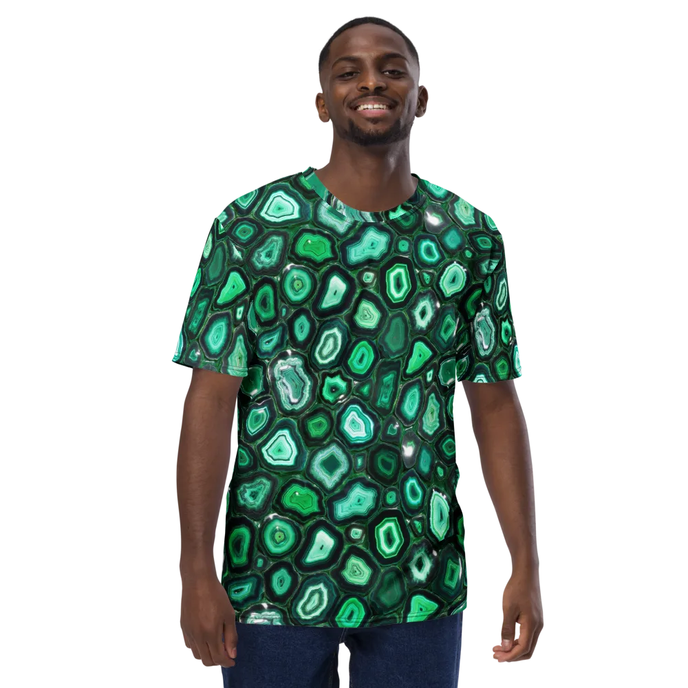 Emerald Geode on Men's Crew Neck T-Shirt — Front