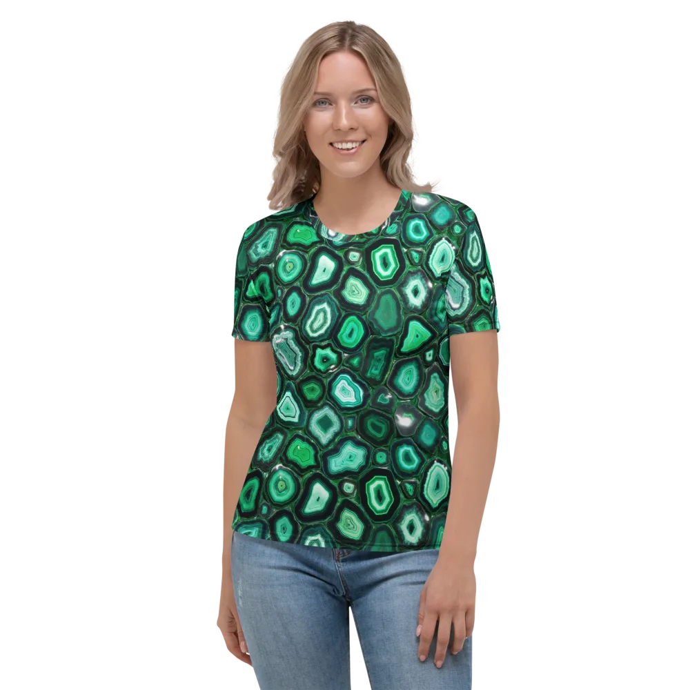 Emerald Geode on Women's Crew Neck T-Shirt — Front