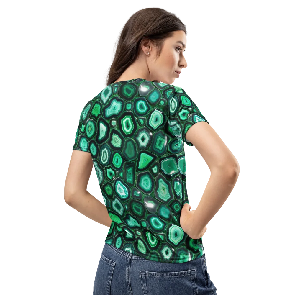 Emerald Geode on Women's Crew Neck T-Shirt — Back