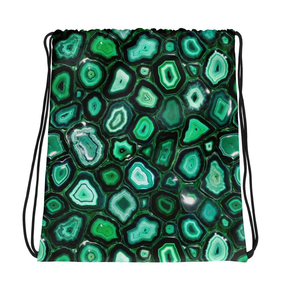 Emerald Geode on Drawstring Bag — Photo
