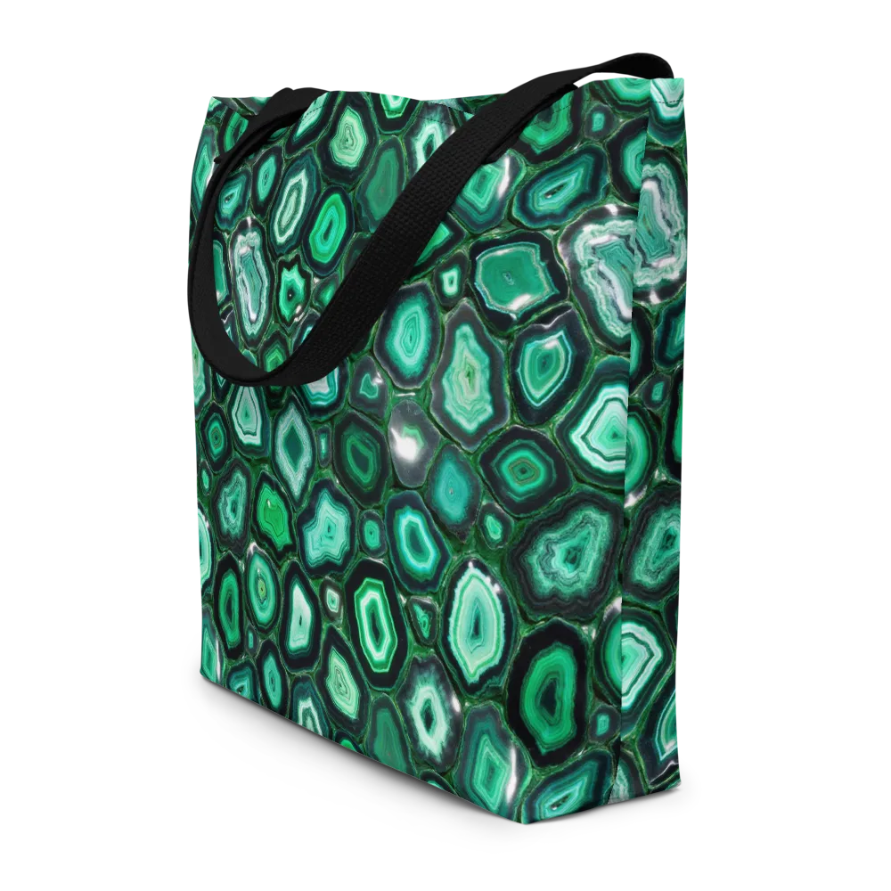 Emerald Geode on Large Tote Bag W/ Pocket — Front