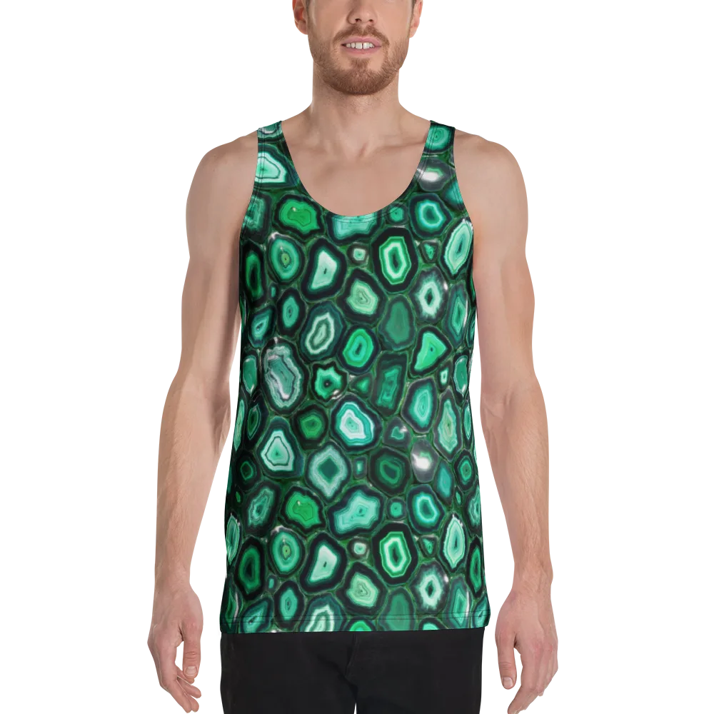 Emerald Geode on Men's Tank Top — Front