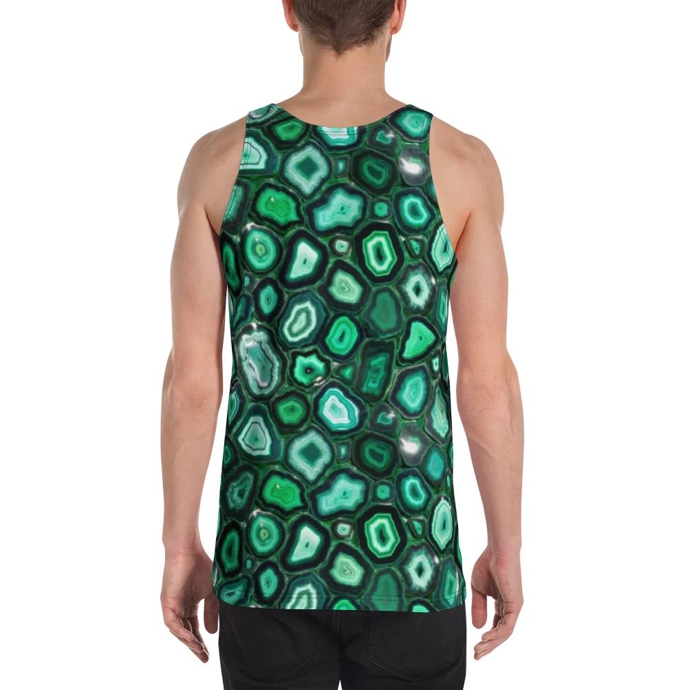 Emerald Geode on Men's Tank Top — Back