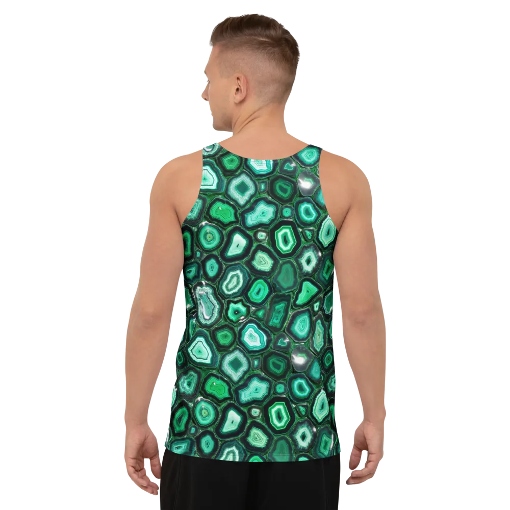 Emerald Geode on Men's Tank Top — Back