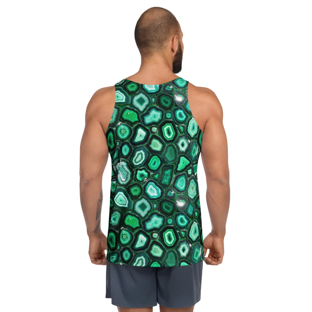Emerald Geode on Men's Tank Top — Back