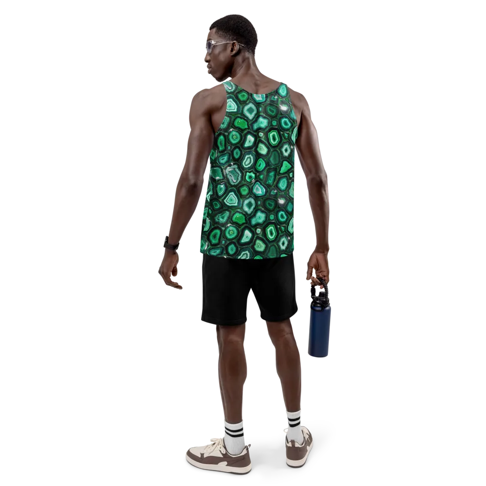 Emerald Geode on Men's Tank Top — Back