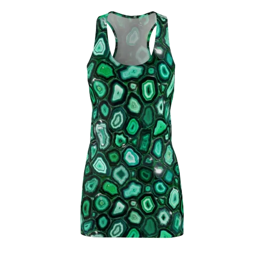 Emerald Geode on a Racerback Dress