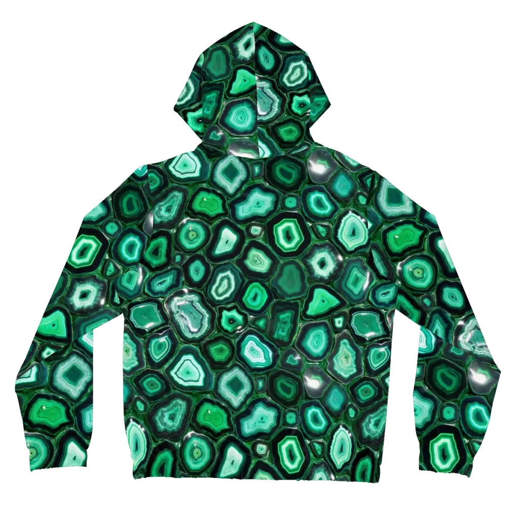 Emerald Geode on Women's Full-Zip Hoodie — Back