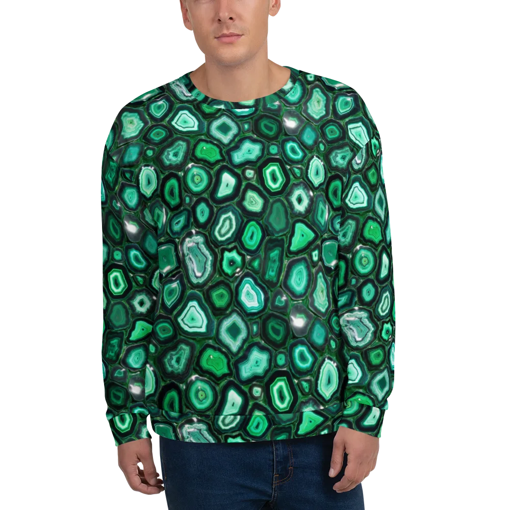 Emerald Geode on Sweatshirt — Front