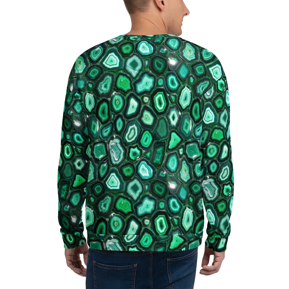 Emerald Geode on Sweatshirt — Back