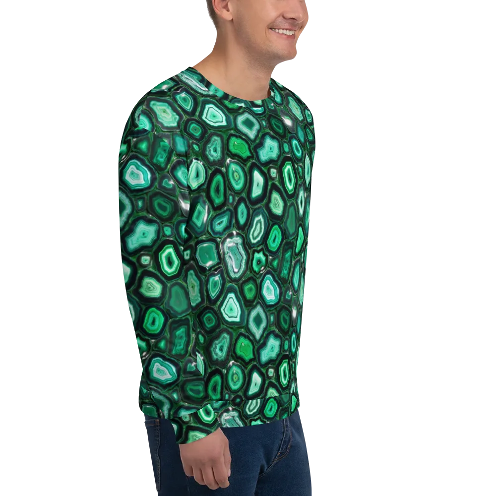Emerald Geode on Sweatshirt — Right Front