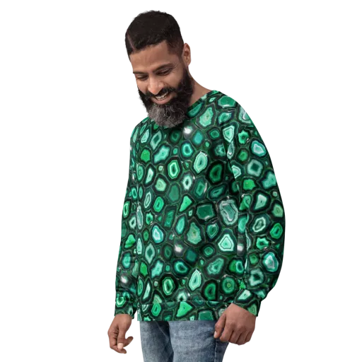 Emerald Geode on a Sweatshirt