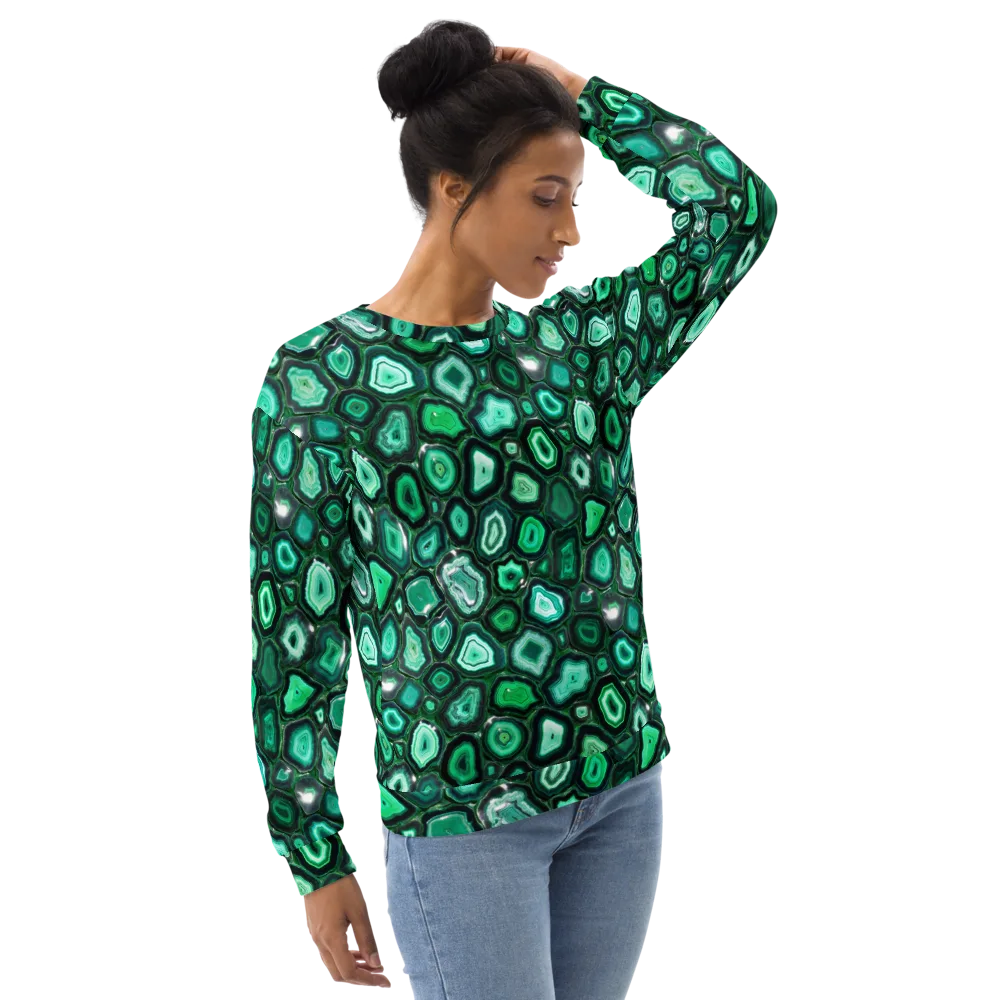 Emerald Geode on Sweatshirt — Right Front