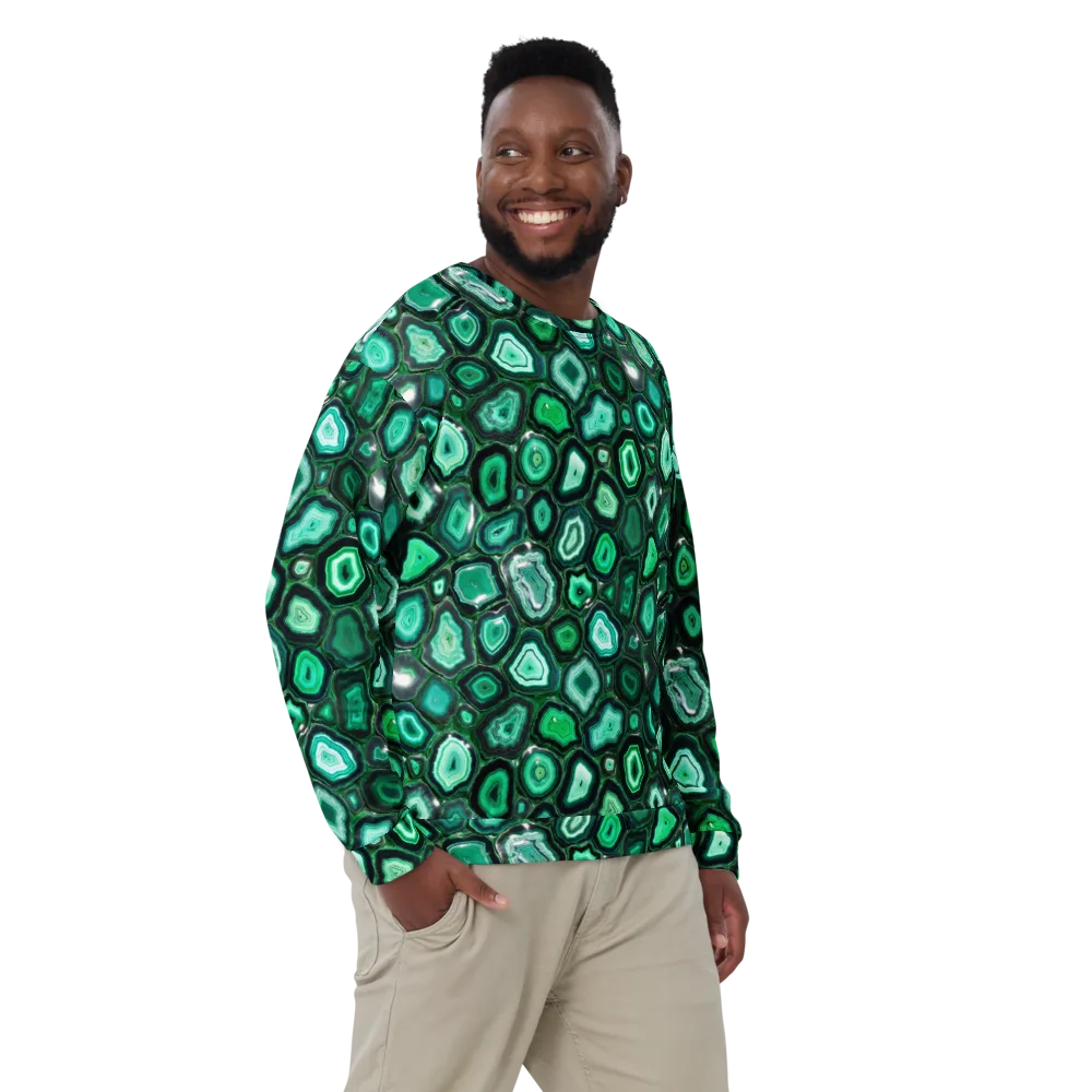 Emerald Geode on Sweatshirt — Front