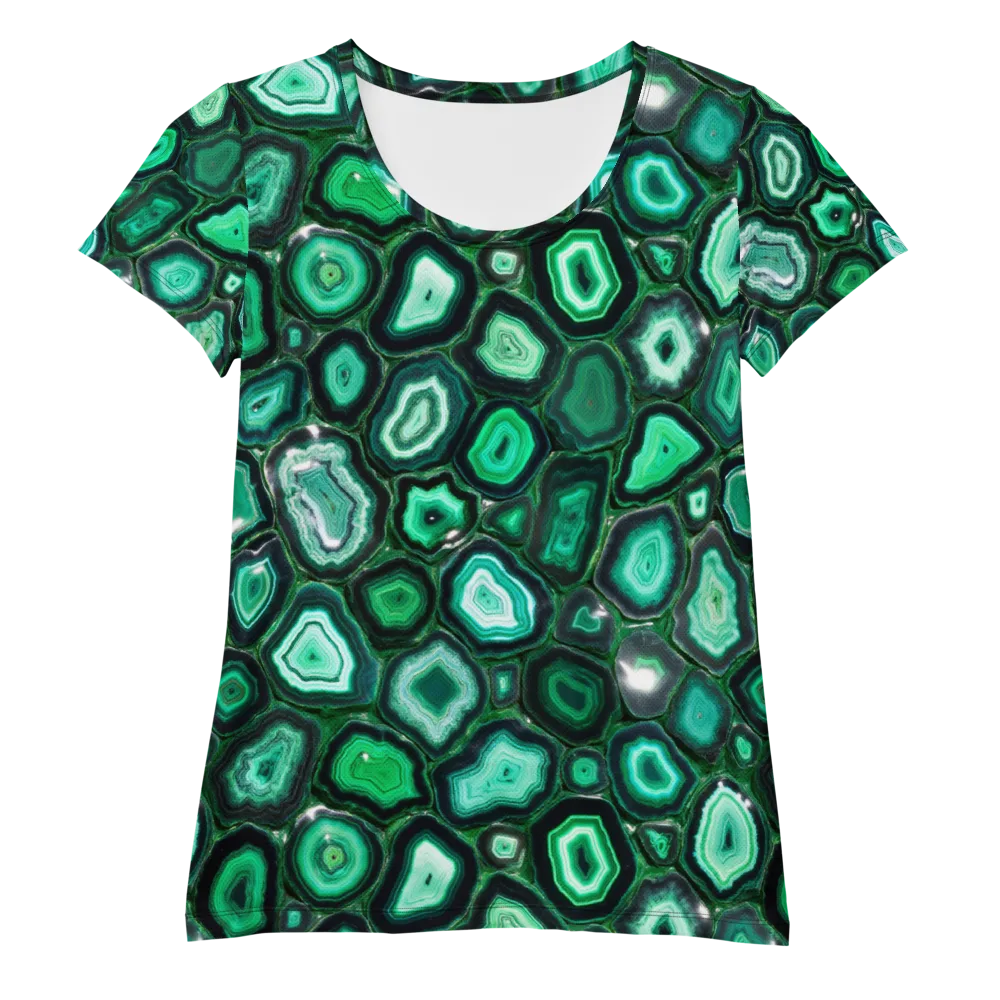Emerald Geode on Women's Athletic T-Shirt — Front