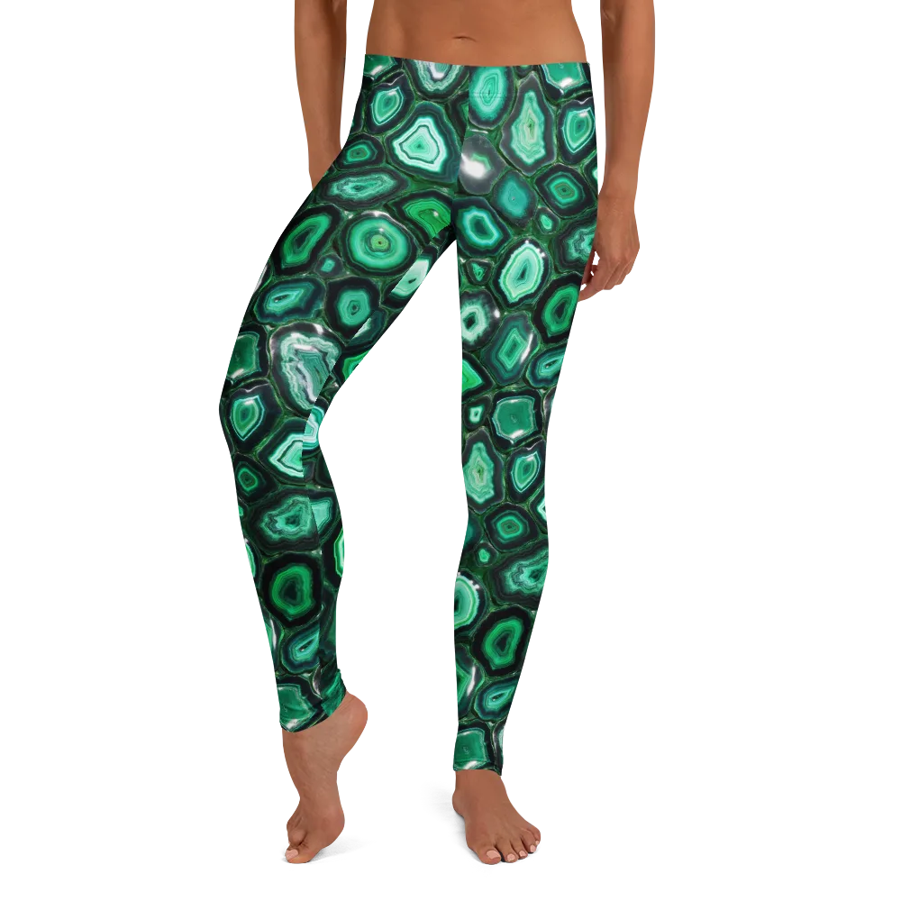 Emerald Geode on Leggings — Front