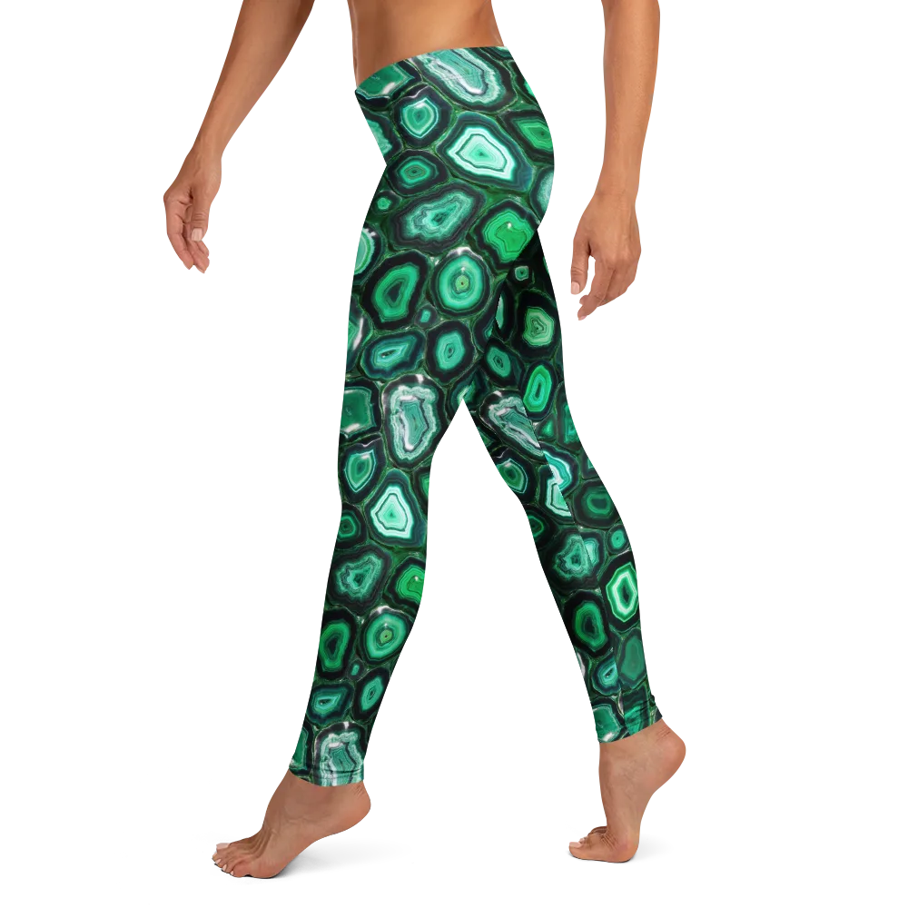 Emerald Geode on Leggings — Left