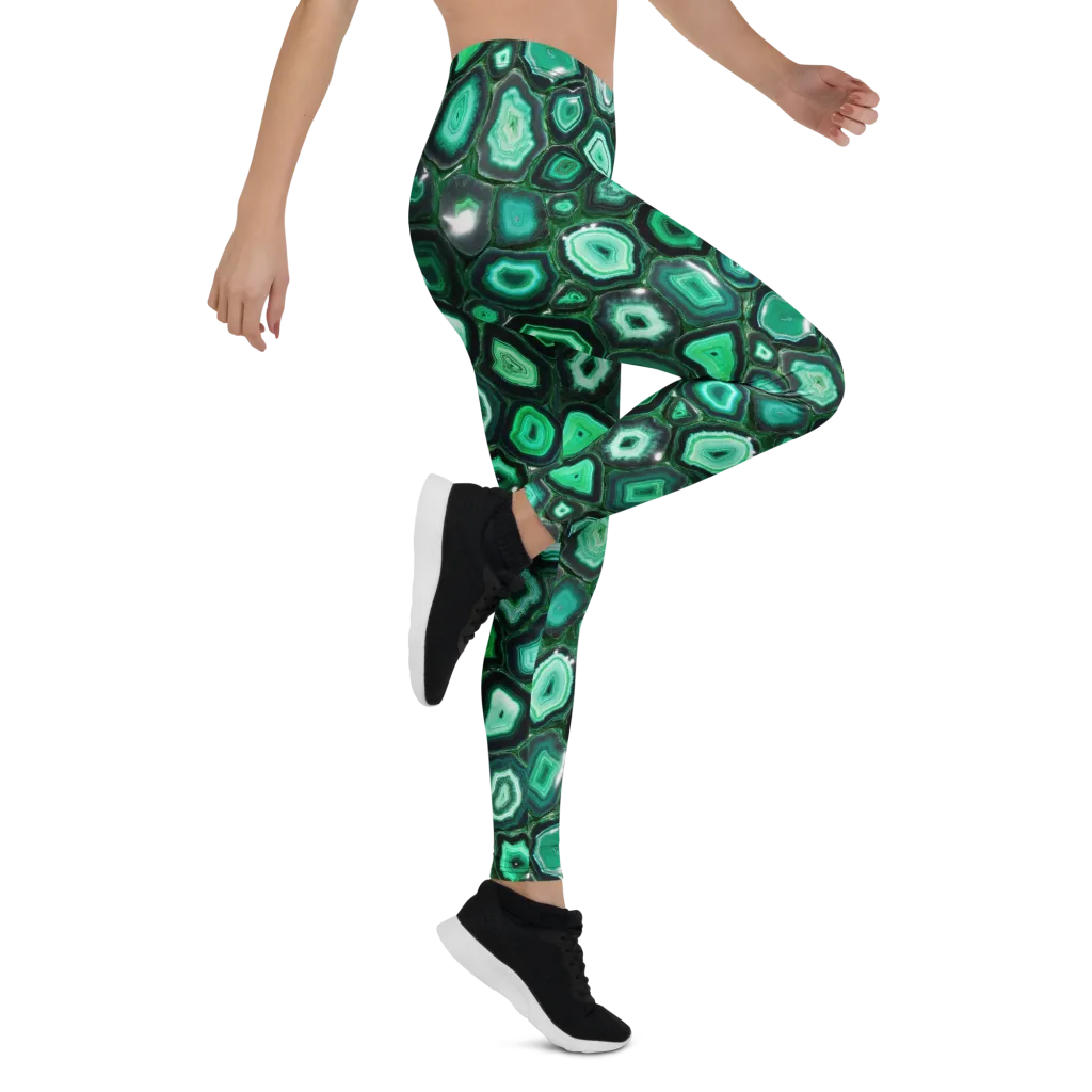 Emerald Geode on Leggings — Right