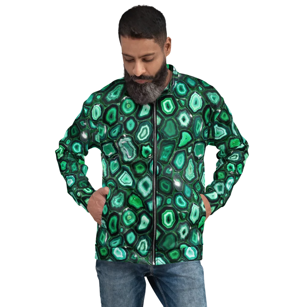 Emerald Geode on Bomber Jacket — Front