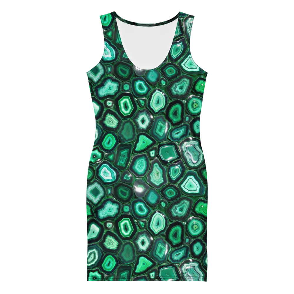 Emerald Geode on Bodycon Dress — Front