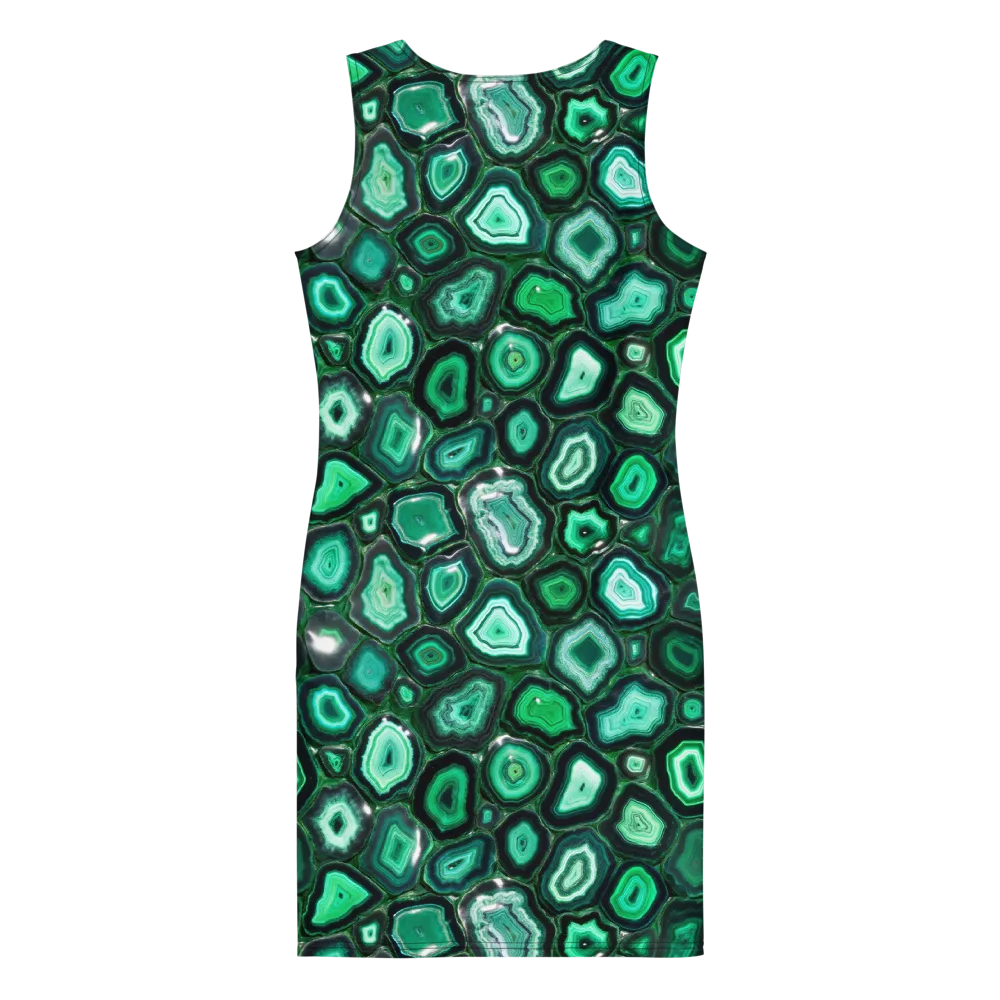 Emerald Geode on Bodycon Dress — Back