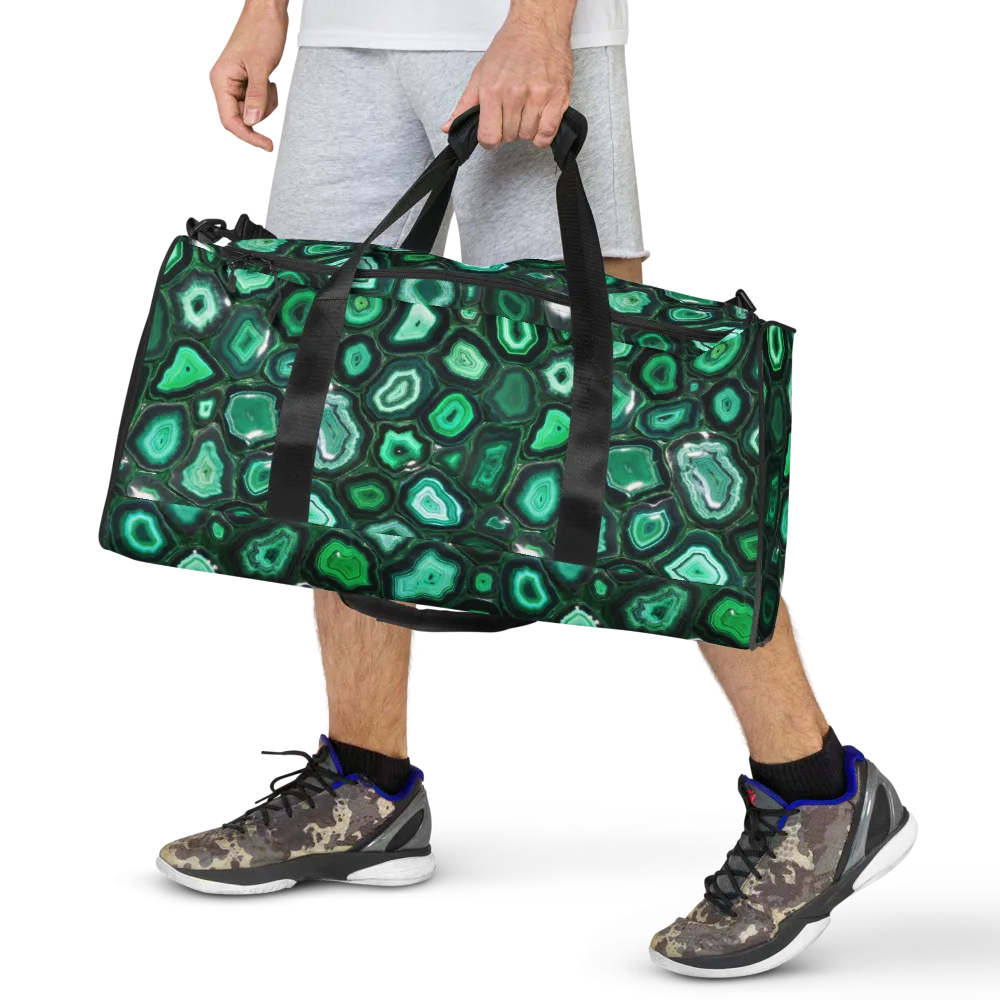 Emerald Geode on Duffle Bag — Front