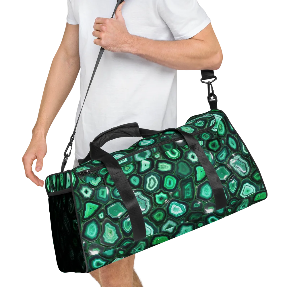 Emerald Geode on Duffle Bag — Right Front