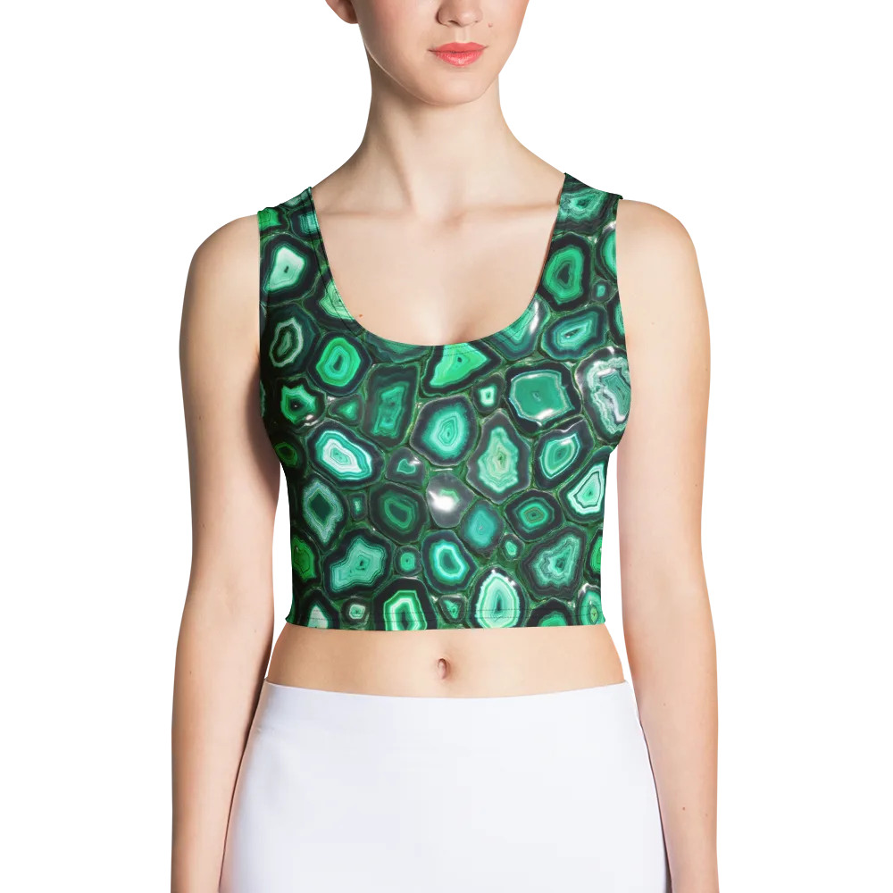 Emerald Geode on Crop Top — Front