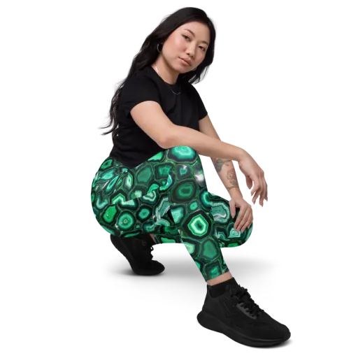 Emerald Geode on a Leggings with Pockets