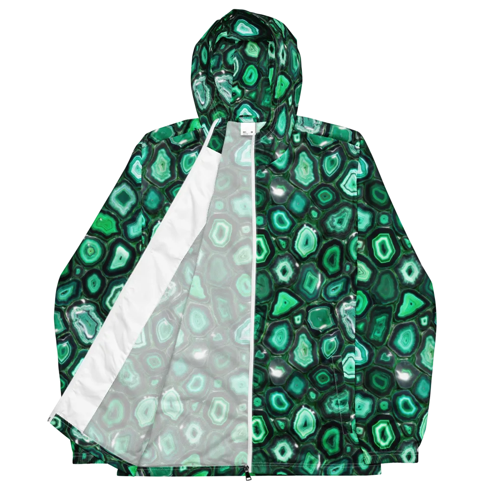 Emerald Geode on Men's Windbreaker — Front