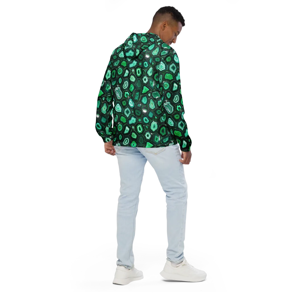 Emerald Geode on Men's Windbreaker — Back