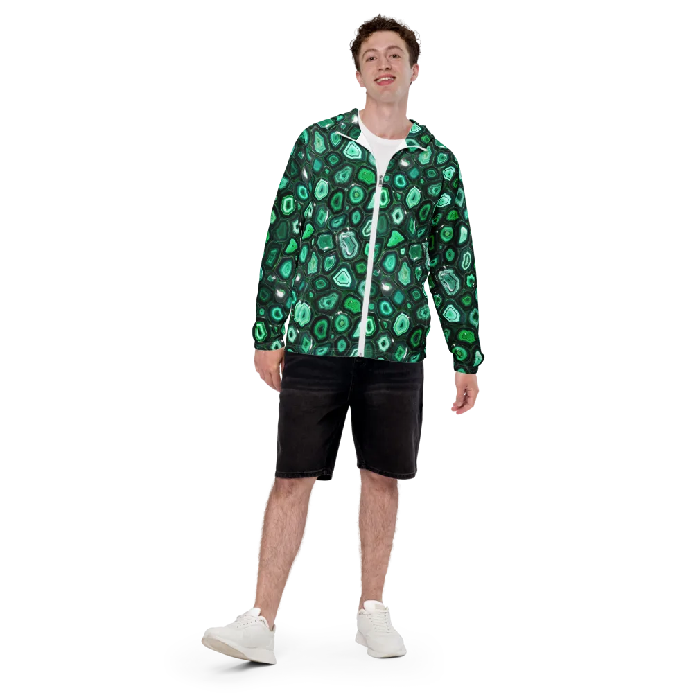 Emerald Geode on Men's Windbreaker — Front