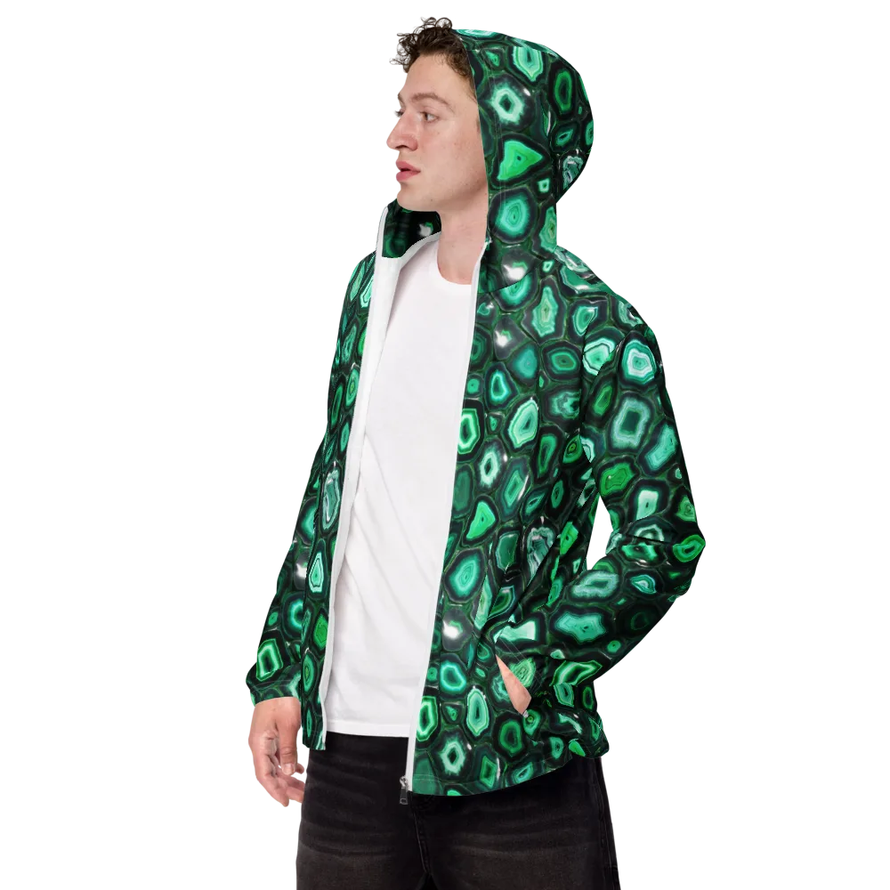 Emerald Geode on Men's Windbreaker — Left Front