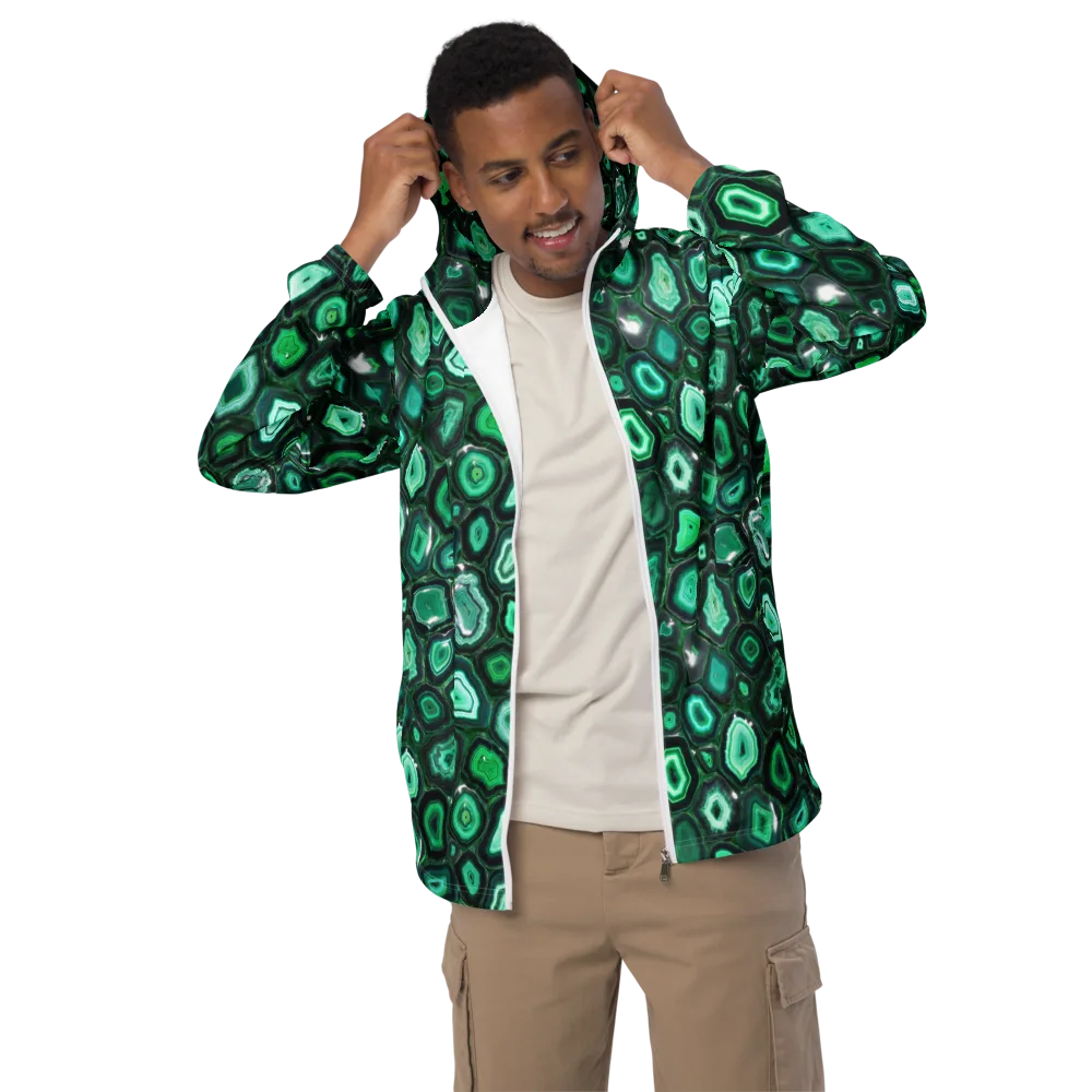 Emerald Geode on Men's Windbreaker — Front