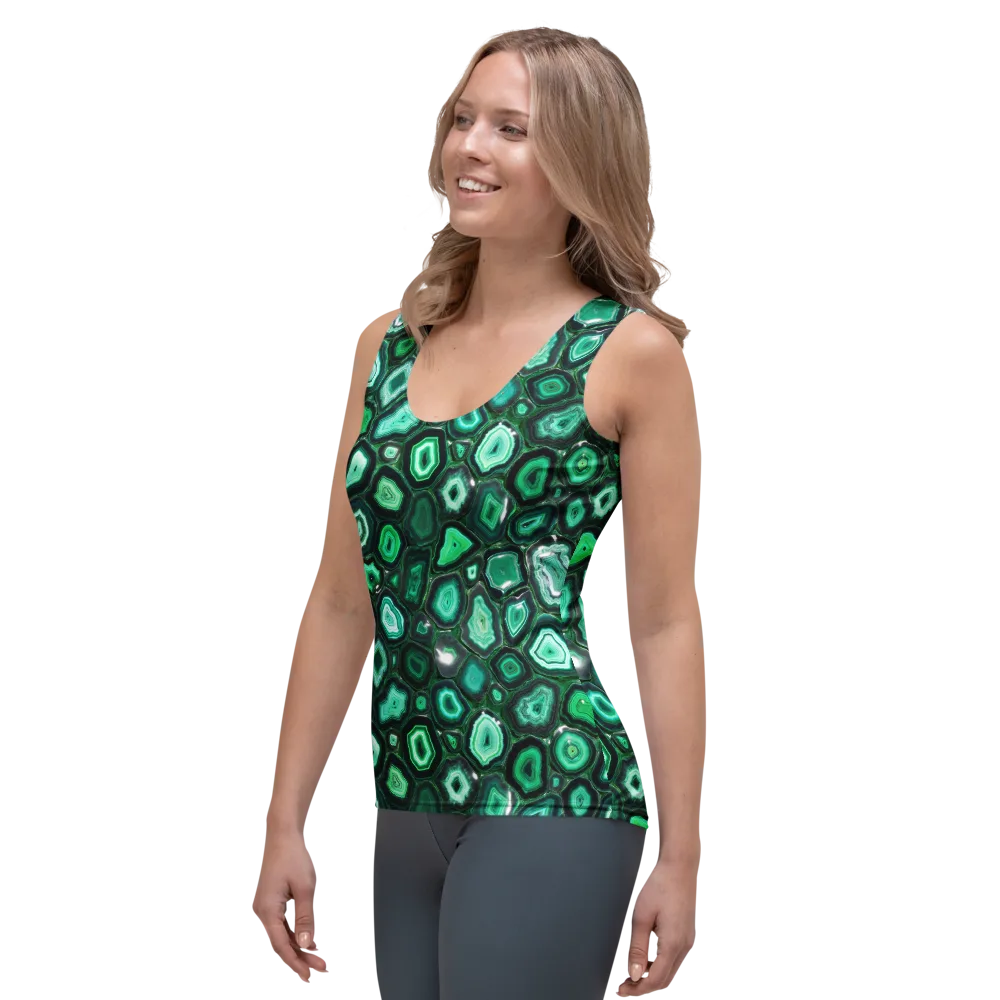Emerald Geode on Women's Tank Top — Left Front