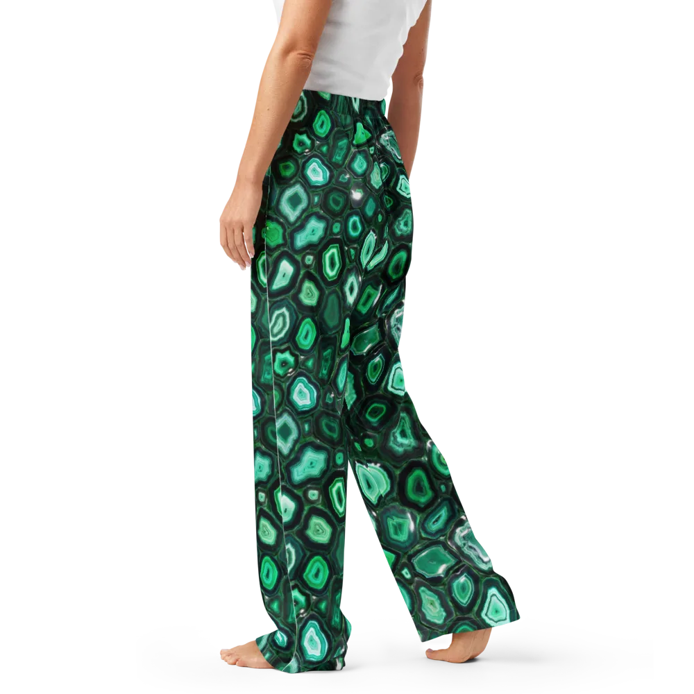 Emerald Geode on Women's Pajama Pants — Left