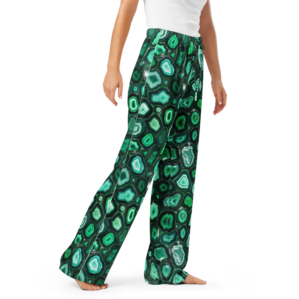Emerald Geode on Women's Pajama Pants — Right Front