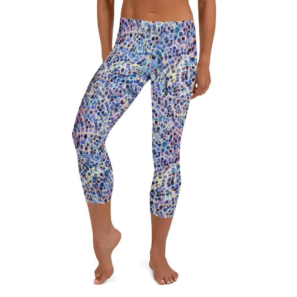 Indigo Interlock on Capri Leggings — Front