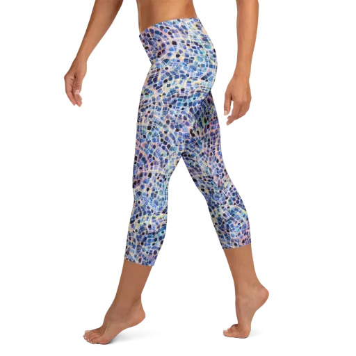 Indigo Interlock on a Capri Leggings