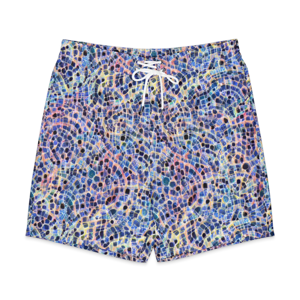 Indigo Interlock on Men's Board Shorts — Front