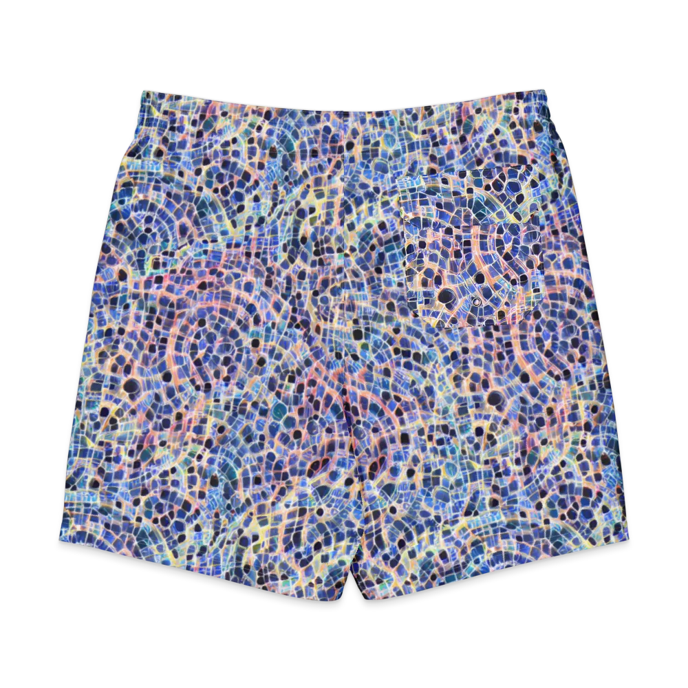 Indigo Interlock on Men's Board Shorts — Back